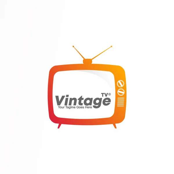 Simple Unique Classic Television Icon Image Graphic Icon Logo Design — Vector de stock