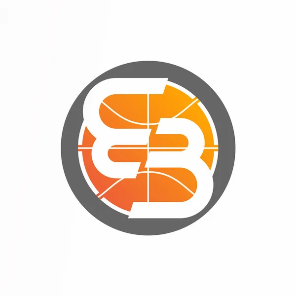 Letter Font Flip Basketball Image Graphic Icon Logo Design Abstract — Stockový vektor