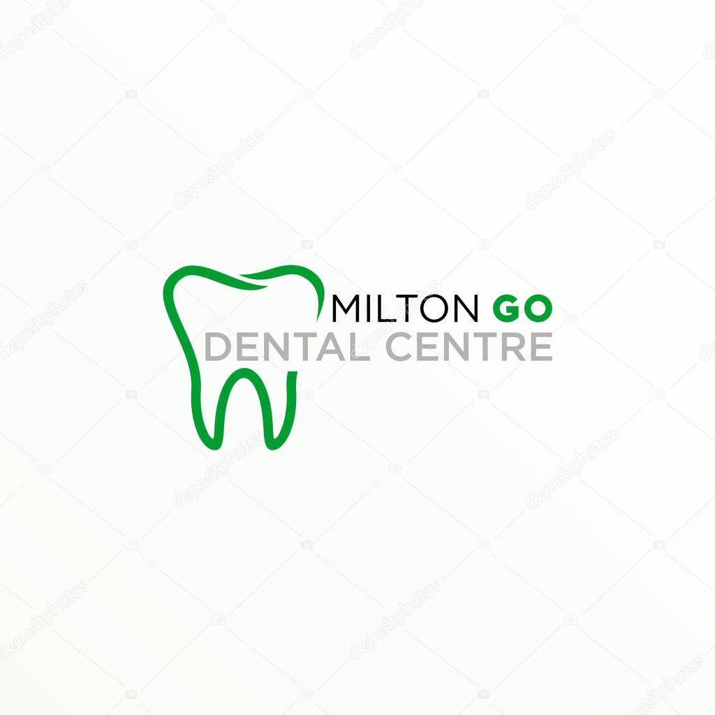 Simple teeth or Tooth with line art image graphic icon logo design abstract concept vector stock. Can be used as a symbol related to dental or health