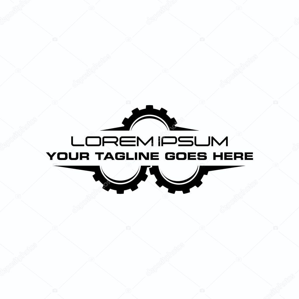 Simple triple Gear Machine component image graphic icon logo design abstract concept vector stock. Can be used as a symbol related to mechanic.