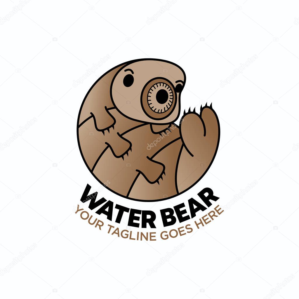 simple or Funny Water bear image graphic icon logo design abstract concept vector stock. Can be used as a symbol related to animal or character