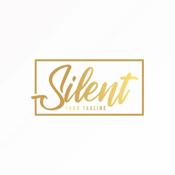 Letra Palavra Silent Fonte Latina Imagem Gráfico Ícone Logotipo Design —  Vetores de Stock