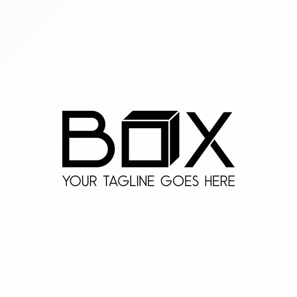 Letter Word Box Sans Serif Font Image Graphic Icon Logo — Stok Vektör