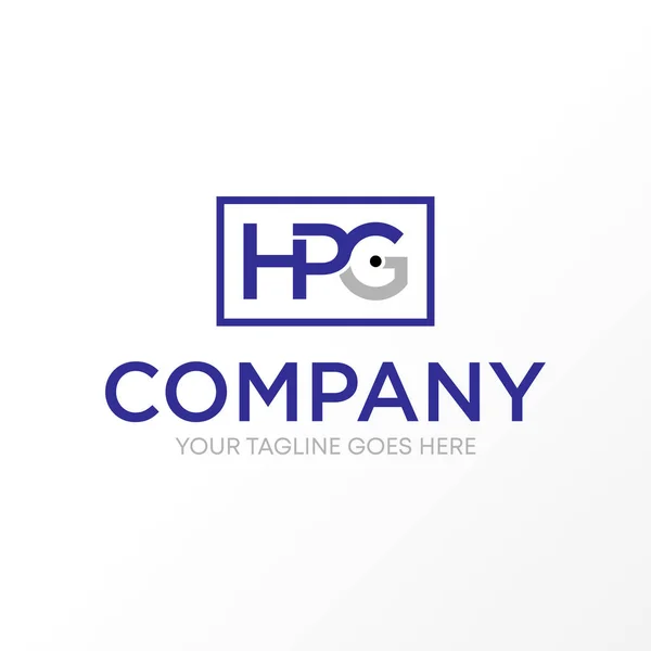 Letter Word Hpg Sans Serif Font Merging Connecting Image Graphic — Stockový vektor