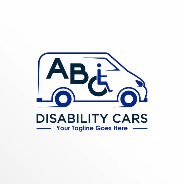 Vans Car Wheelchair Letter Font Image Graphic Icon Logo Free — Stock Vector