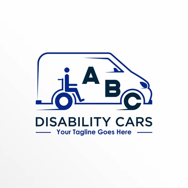 Vans Car Wheelchair Tire Image Graphic Icon Logo Free Design — ストックベクタ