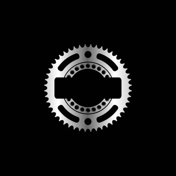 Enkel Gear Och Lager Emblem Bild Grafisk Ikon Logotyp Design — Stock vektor