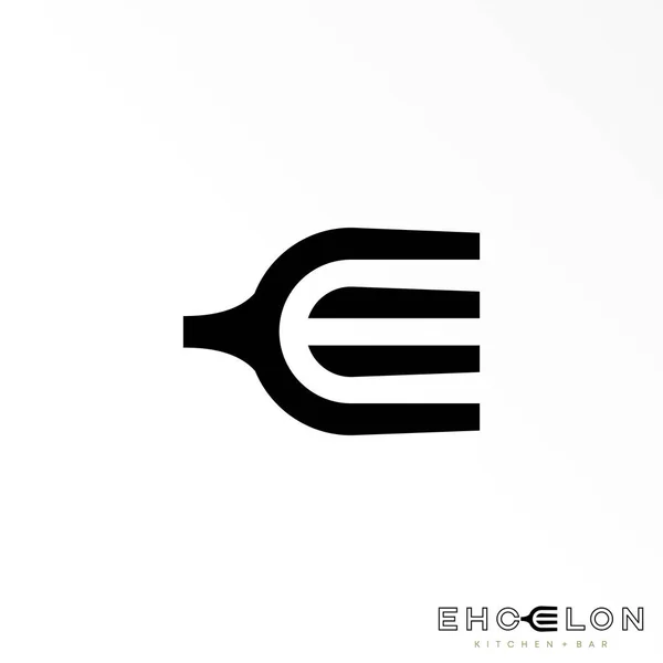 Letter Word Font Fork Image Graphic Icon Logo Design Abstract — Stok Vektör