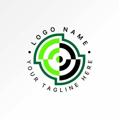 Logo tasarımı grafik konsepti yaratıcı premium vektör stok resim üst satış merkezi wifi sinyal kablosuz mobil element ağ bağlantısı