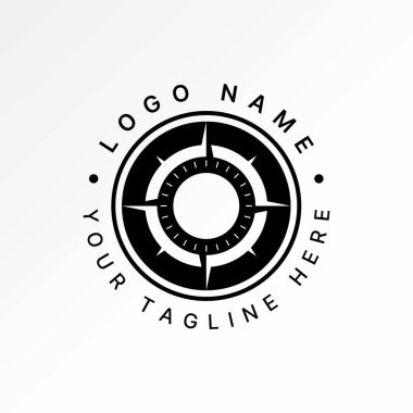 Pusula dairesi basit amblem tur yelken yönü yolculuk haritası logo tasarım grafik konsepti yaratıcı premium vektör stok resim üstü satış