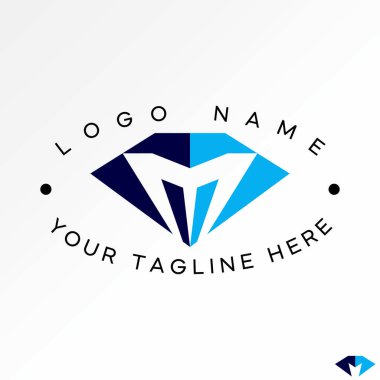 Elmas kristal güzellik üzerine ilk M yazı tipi zarif moda premium spor logosu tasarım grafik konsepti yaratıcı premium vektör stok resim üstü satışı