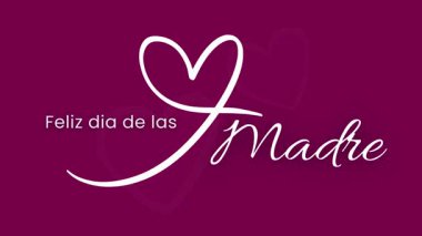 Modern minimalist greeintg tasarımı Anneler Günü 'nü neşeli bir şekilde kutlamak için DIA DE LA MADRE.