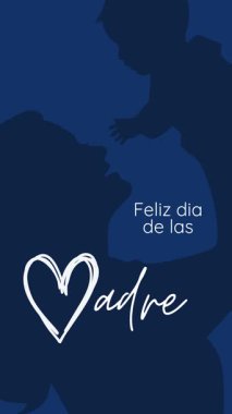 Modern minimalist greeintg tasarımı Anneler Günü 'nü neşeli bir şekilde kutlamak için DIA DE LA MADRE.