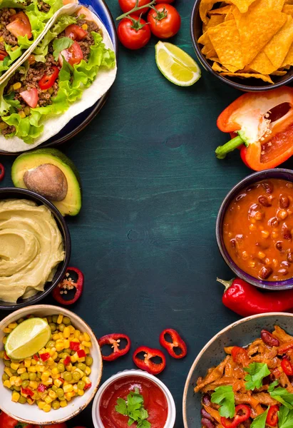 Fondo alimentario mixto mexicano —  Fotos de Stock