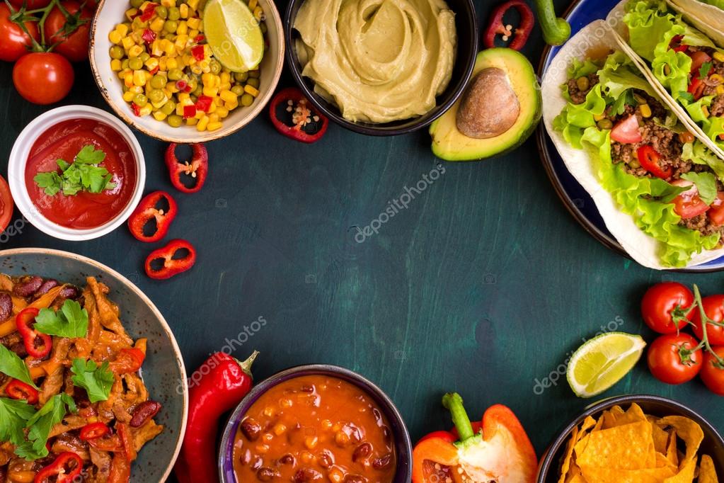 Gemischtes mexikanisches Essen Hintergrund — Stockfoto © somegirl ... Gemischtes mexikanisches Essen Hintergrund — Stockfoto © somegirl ...