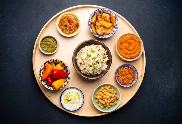 Traditionell indiska Thali — Stockfoto