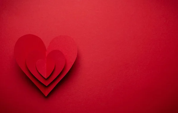 Romantic Valentines day paper heart — Stock Photo, Image