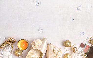 Tatil kadınsı kozmetik arka plan