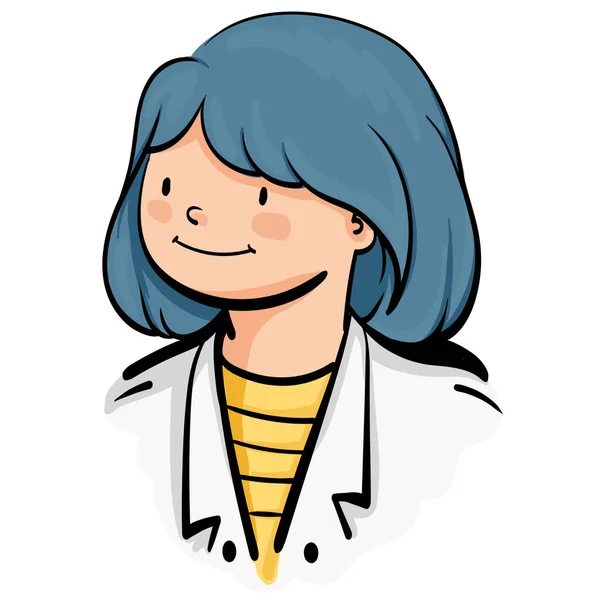 可爱的学生 医生等性格 平面设计的插图医生 — 图库照片