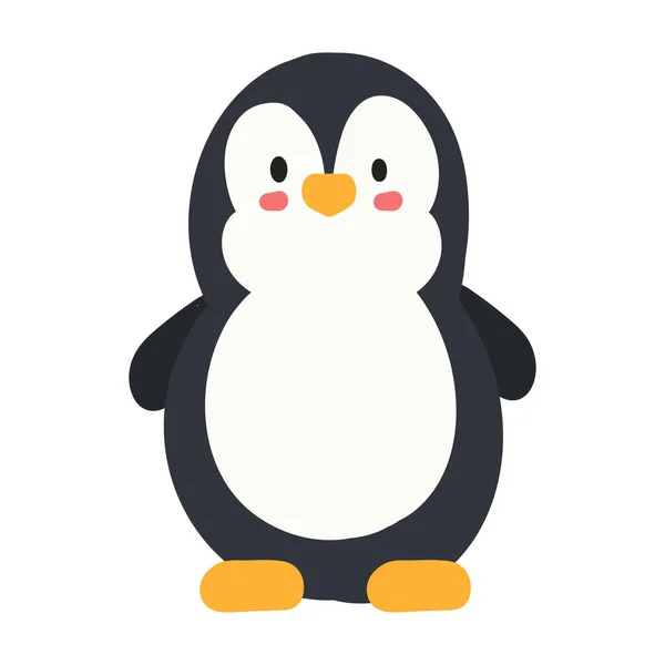 Niedliches Baby Pinguin Cartoon Flache Illustration — Stockfoto