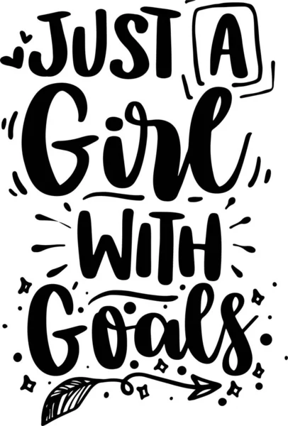 Girl Power Lettering Typografie Citáty Ilustrace Pro Potisknutelný Plakát Design — Stock fotografie