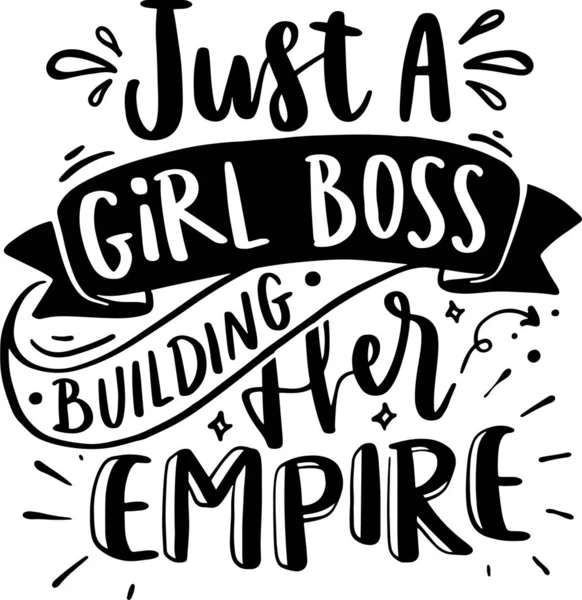 Girl Power Lettering Typografia Cytaty Ilustracja Druku Plakat Shirt Design — Zdjęcie stockowe