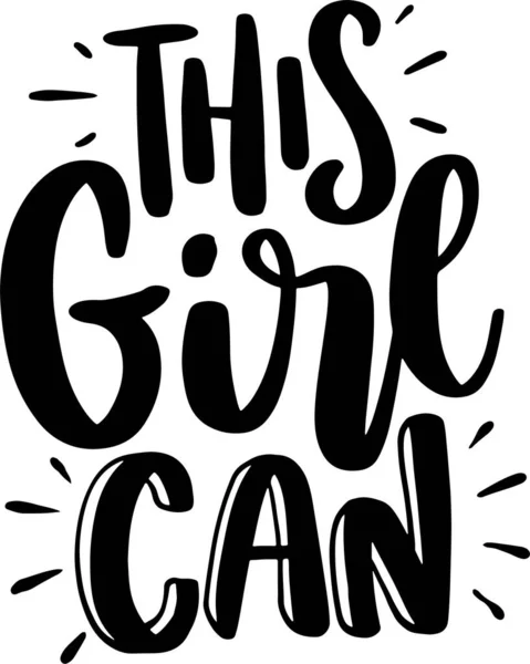 Girl Power Lettering Quotes Motivación Inspiración Tipografía Para Imprimir Póster —  Fotos de Stock