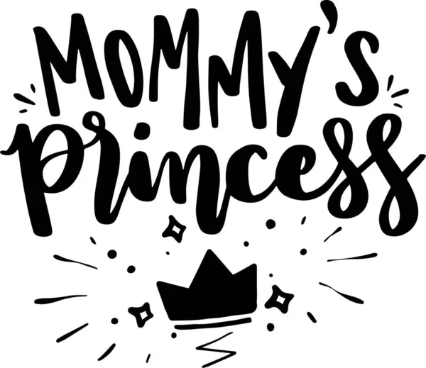 Princess Lettering Typography Quotes Illustration Printable Poster Shirt Design Inglês — Fotografia de Stock
