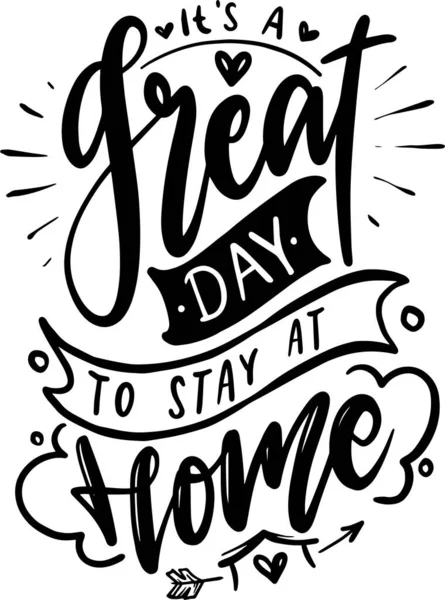 Stayhome Lettering Typografi Citat Illustration För Utskrivbara Affisch Och Shirt — Stockfoto