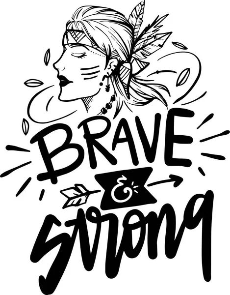 Strong Woman Lettering Typography Idézetek Illusztráció Nyomtatható Poszterhez Pólótervezéshez Motivációs — Stock Fotó