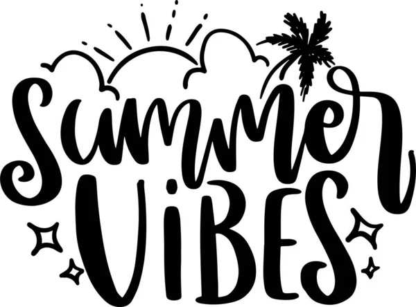 Summer Lettering Typography Zitate Illustration Für Bedruckbare Poster Und Shirt — Stockfoto