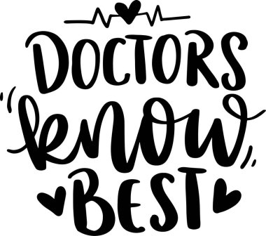 Basılabilir Poster ve T-Shirt Tasarımı için Doktor Harf Tipografisi İllüstrasyonu. Motivasyonel İlham Alıntıları.