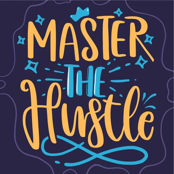 Hustle Motivational Inspirational Afdrukbare Poster Mok Sticker Shirt Design — Stockfoto