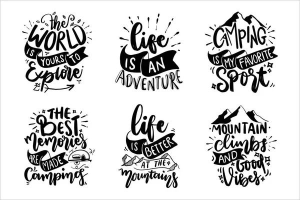 Adventure Lettering Typografi Citat Illustration För Utskrivbara Affisch Och Shirt — Stockfoto
