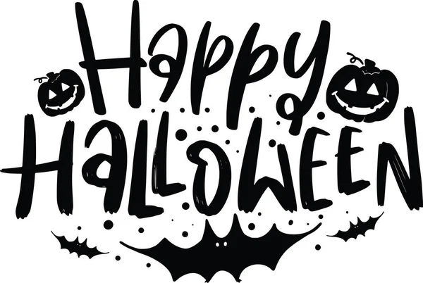 Trik Nebo Učit Halloween Písmo Uvozovky Motivační Inspirační Výroky Plakát — Stock fotografie