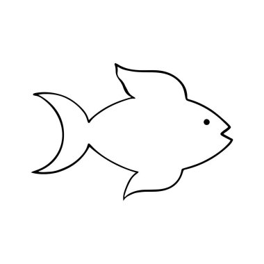 Ocean Animals Coloring Page. Sea animal underwater illustration black and white aquatic marine animal design