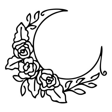 Mistik göksel tasarım elementleri. Yıldızlar, hilal ayları, takımyıldızları ve logolar için bölücüler içeren vektör simgesi.