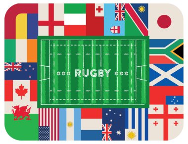 Uluslararası ragbi maçı poster
