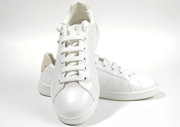 White Sneakers Isolated White Background — Stock Photo, Image