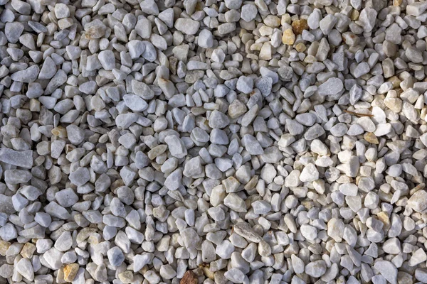 Zmiażdżone Białe Kamienne Tło Biały Zgnieciony Kamień Ślady Żwiru Przemysł — Zdjęcie stockowe