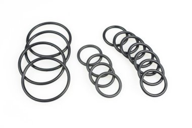 rubber gaskets in the form of a ring on a white background clipart