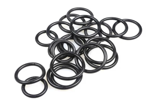 Bir yazı için boş bir boşluğu olan farklı boyutlarda mühürleme halkaları