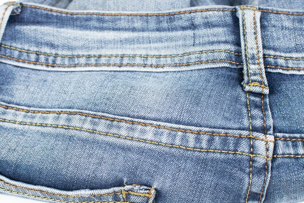 Detail Celana Jeans Biru Yang Indah Tekstur Jeans Atau Latar — Stok Foto