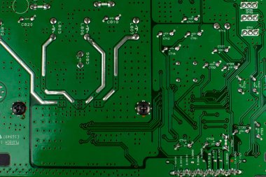 Yazılı devre kartı. Elektronik bilgisayar donanım teknolojisi.