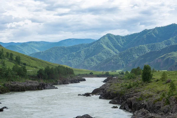 Montañas Altai Rusia Este Lugar Más Estrecho Profundo Del Río — Foto de Stock