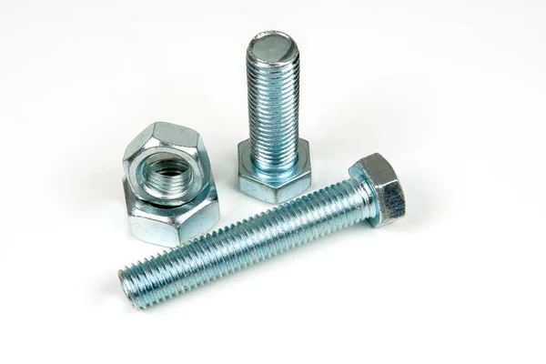 Group Metal Large Bolts Nuts — Stock Photo, Image