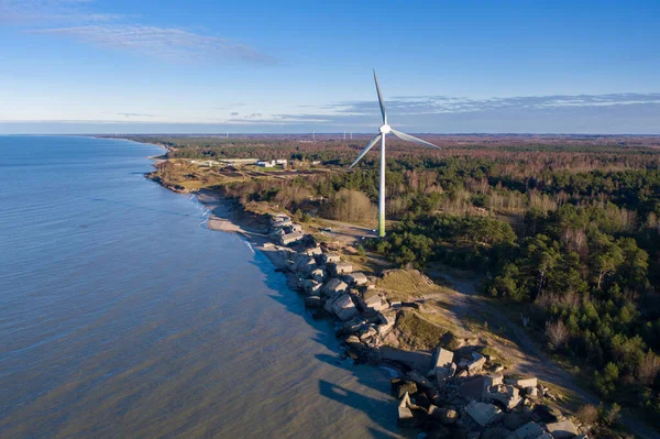 Flygfoto Över Liepaja Norra Fästningar Gamla Övergivna Befästningar Vid Östersjökusten — Stockfoto