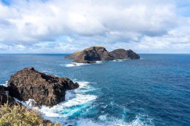 View of Ilheu De Ferro from Furado Norte Viewpoint in Porto Santo, Madeira, Portugal
