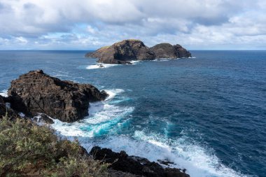 View of Ilheu De Ferro from Furado Norte Viewpoint in Porto Santo, Madeira, Portugal