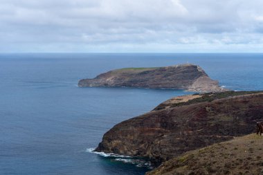 View of Ilheu De Ferro from Flores Viewpoint in Porto Santo, Madeira, Portugal